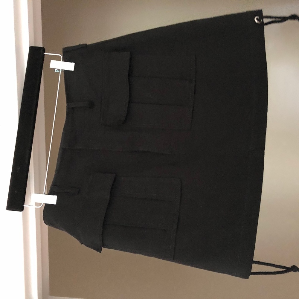 Zara Black Denim Skirt